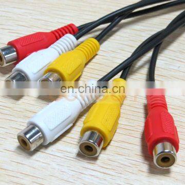 3 RCA Male To 6 RCA Female Plug Splitter Audio TV DVD Video Adapter AV Cable photo-4