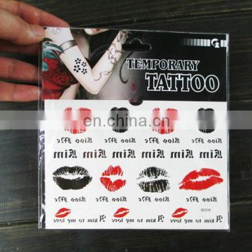 Temporary hand tattoo sticker