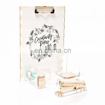 Waterproof storage clipboard with metal clipboard clips,clear acrylic clipboard of 4x6 5x7 6x9