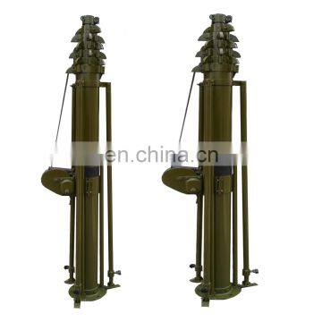 5m 6m 7m 8m manual hand crack telescopic mast for light FM antenna
