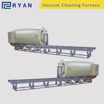 vacuum pyrolysis system for clean injection molds in plastic industry