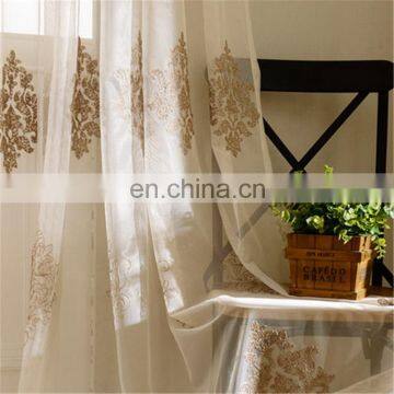 Sequence net floral embroidered cotton fabrics for curtain