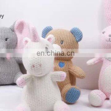 Student Kids crocheted & knitted stuffed animals toys Bunny elephant dinosaur Patterns   Valentine Day gift lover gifts