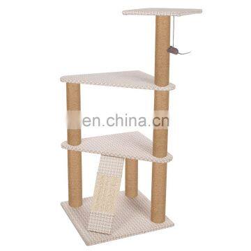 High Quality Linen Cat Tree With Mouse