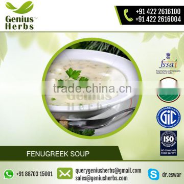 Pure and Fresh Nutritious Fenugreek Soup by Certified Supplier