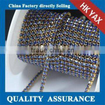 0516L 10 Yards one roll cheap rhinestone cup chain; rhinestone roll chain trimming; wholesale shop crystal rhinestone chain