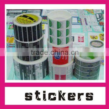 Guangzhou custom OEM packaging material gloss/sandblasting surface self adhesive label sticker printing