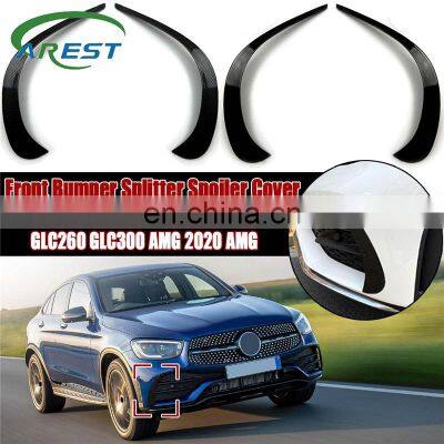 Car Front Bumper Splitter Spoiler Side Decorative Covers Trim Strips For Mercedes for Benz GLC Class GLC260 GLC300 for AMG 2020