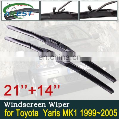 for Toyota Yaris 1999~2005 MK1 Car Wiper Blades Front Window Windscreen Wipers Blades Car Accessories 2000 2001 2002 2003 2004