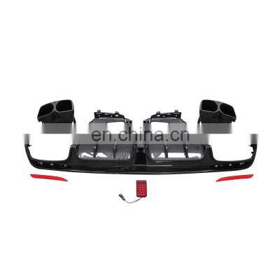 rear bumper For Mercedes Benz S Class W222 change to Barbos carbon fiber Rear Lip 15 16 17