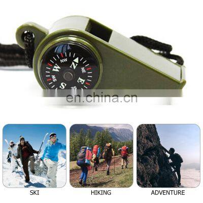 Wholesale Emergency Survival Whistle Led Light Thermometer Compass Survival Whistle photo-5