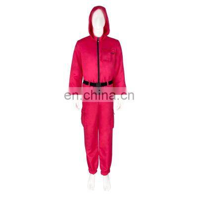 New Product Hot Sale Wholesale Squid Game Clothes TV Same Style Masque Man Boss Masque Hood Garment Set photo-5