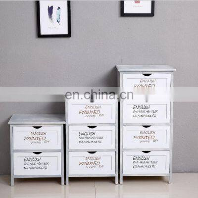 Wooden White Antique Drawer Nightstand Bedside Table