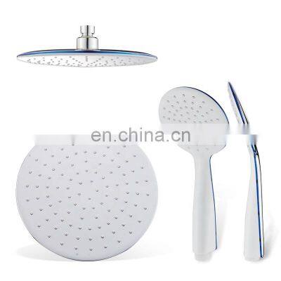 Factory price hot selling  Ultra-Thin Design ABS plastic Top Round over head shower and hand shower set for Shower faucet