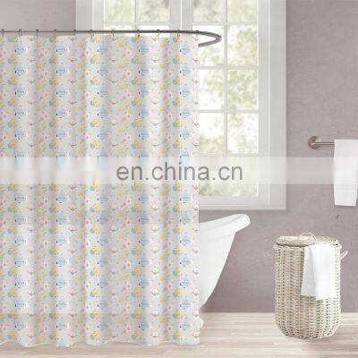 Shower curtain peva bathroom modern waterproof plastic peva high quality shower curtains for kids