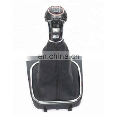 Car 5/6 Speed New Design Gear Shift Knob Boot Cover For VW Golf 5 MK5 R32 GTD GTI 2004 2005 2006 2007 2008 2009 L1GD711113 photo-5