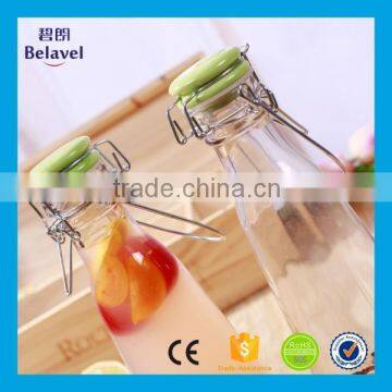 500ml Airtight Glass Milk Bottle Empty Clear Glass Beverage Bottle With Swing Top photo-5