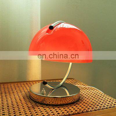 New Product Modern Table Lamp Art Glass Hat Desk Light Bedroom Bedside LED Table Lamp photo-3