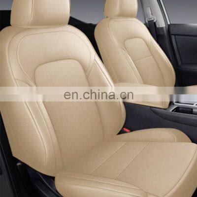 Interior accessories Beige Standard true genuine leather front and back seat full coverage custom car modify seat protector