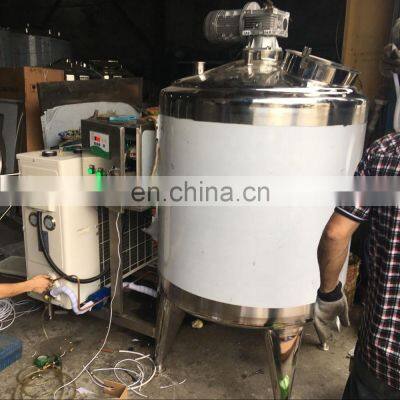 2000 Liter Stainless Steel Small Scale Milk Cooler Tank