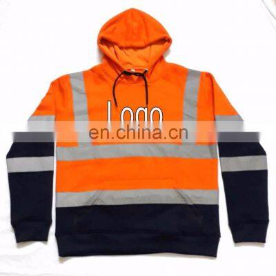 Sialwings Factory Made Custom Logo high visible safety hoodie for men hi vis work wear sweatshirt work jumper