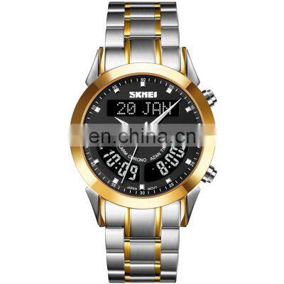 Top quality dual movement new muslim prayer azan wristwatch original factory wholesale Skmei Q036 Qibla quartz watch