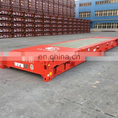 Customized frame shipping container FR Flat Rack container for sale