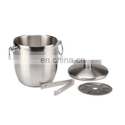 Best Seller Camping Outdoor Bar New 2022 Cooler Metal Tongs Modern Lid Ice Bucket Stainless Steel