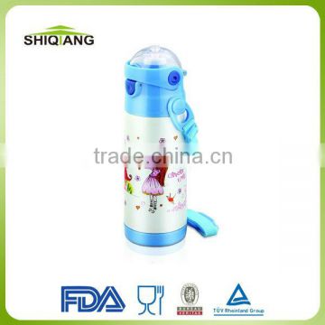 Children straps thermos bottle with various spray painting,BL-1043