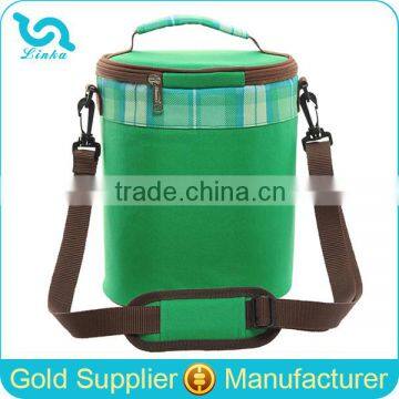 Insulated Aluminum Foil Round Lunch Bag Polyester Round Lunch Bag For Food