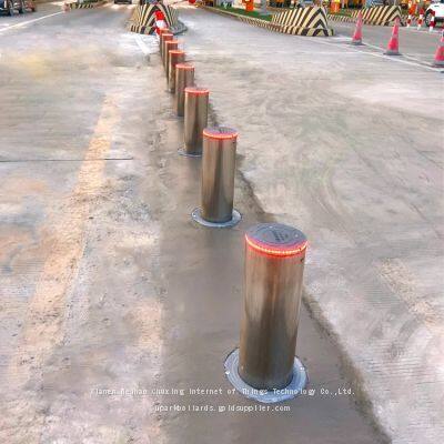 Professional Factory Car Parking Space Warning Posts Stainless Steel Anti-theft Remote Electromachanical Rising Bollard