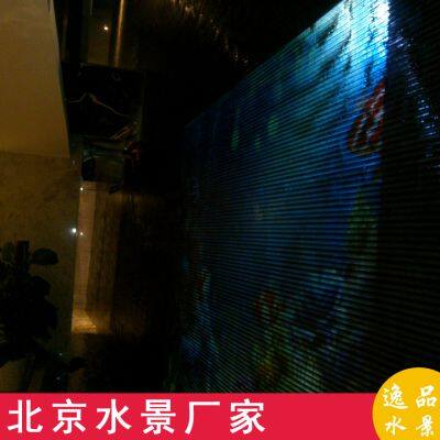 Water Curtain Wall | A Landscape of Artificial Flowing Water Background Wall | Beijing Glass Water Curtain Wall photo-3