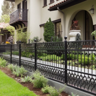 1.2mm Thick Wrought Iron Garden Fence With Powder Coated Finish photo-2