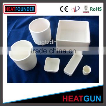 Rectangular Shape High Purity 99-99.97% Ceramic Alumina Crucible And Crucible Boat