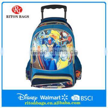 stylish durable hot sell kids trolley bags with light