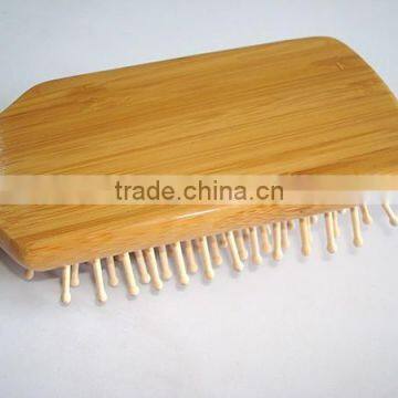 Eco-friendly Natural Bamboo Brush , Wood Pins Custom Paddle Brush photo-2