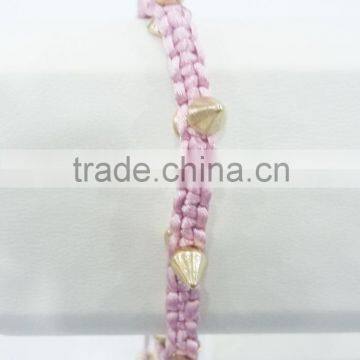FASHION BRAIDED RIVET ADJUSTABLE BRACELET photo-2