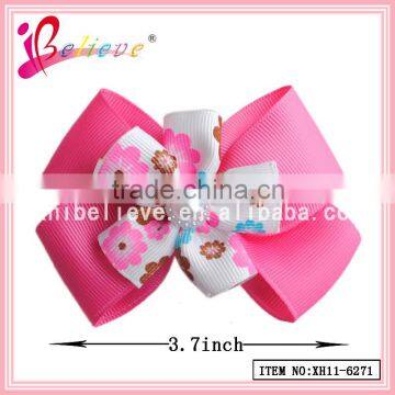 Chinese wholesale hair jewelry ribbon bow with metal clip,pre-tied ribbon bows