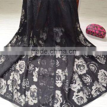 Wholesale New High Grade Lady Fashionable Hollow Rose Flower Lace Scarf Quality Choice