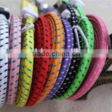 Nylon Flat Noodle Micro USB to Displayport Connector Cable photo-4