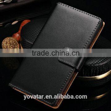 China Supplier Leather Mobile Phone Cover Side Open Phone Case For Sony Z5 With Card Holder