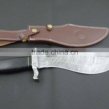 Custom Damascus Handmade Hunting Knife. With Leather Sheath. Top Quality photo-3
