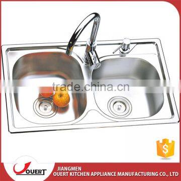 Manufacturer supply used commercial inox sink double drain board kitchen sinks wholesale