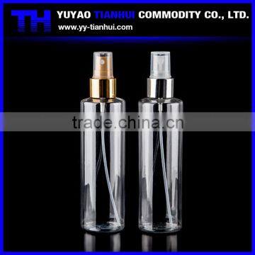 250ml clear spray bottle perfume bottle Plastic spray bottle with gold or silver Fine mist sprayer bottle 250ml PET bottle