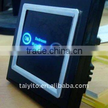 TAIYITO TDXE4404S home automation touch screen switch /accept X10 signal/bidirectional PLC system /appliance switch