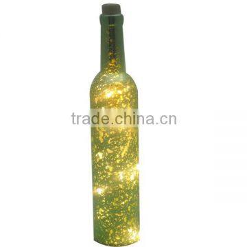 LED Mercury green frosted Glass Bottle Light