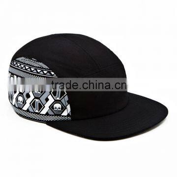High Quality Manufacturer Custom Black Blank 5 Panel Hats photo-3