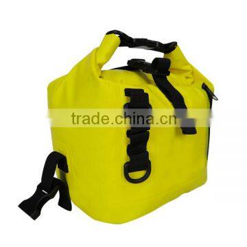 2015 yellow fashion outdoor waterproof tarpaulin dry beach bag as a fishing bag