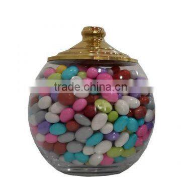 Spice Jars, Dragee and Sweet Jars, Glass Jars for Candies, Glass Jars for Sweet and Chocolates, Glass Jars with Brass Lids