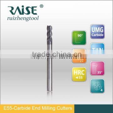 zhangjiagang Raise Straight shank tungsten carbide square end mill for cnc metal processing